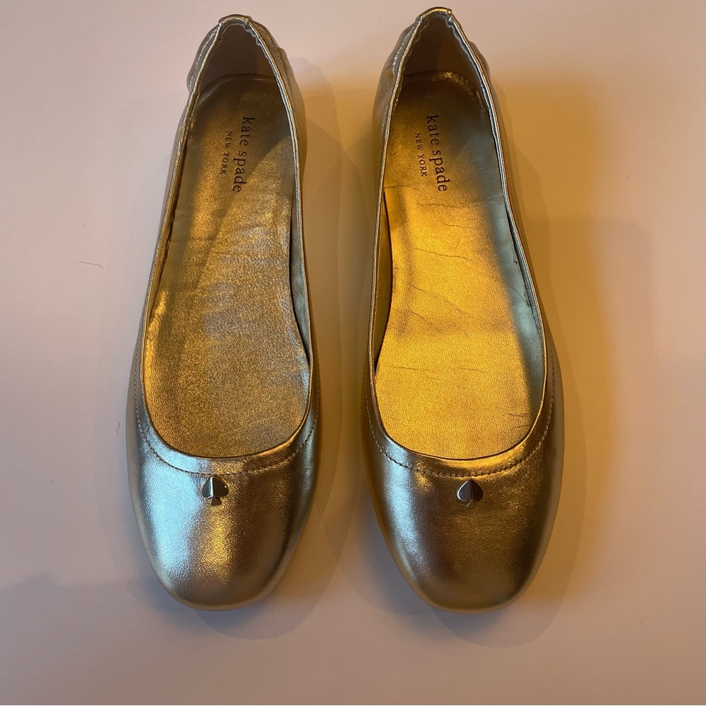 Kate Spade Shimmering Gold Flats